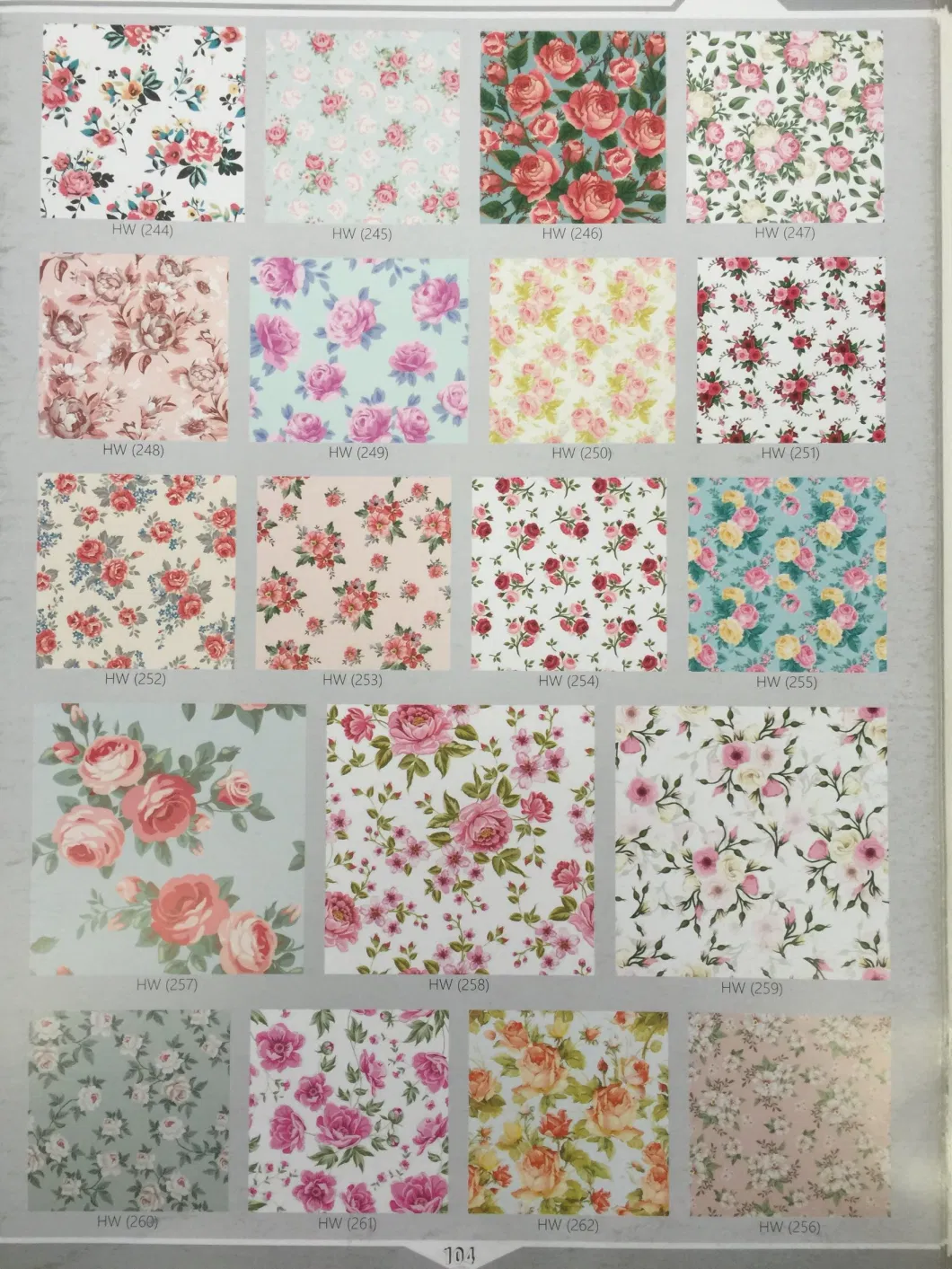 Different Designs of Digital Flower Print Fabrics for Garment