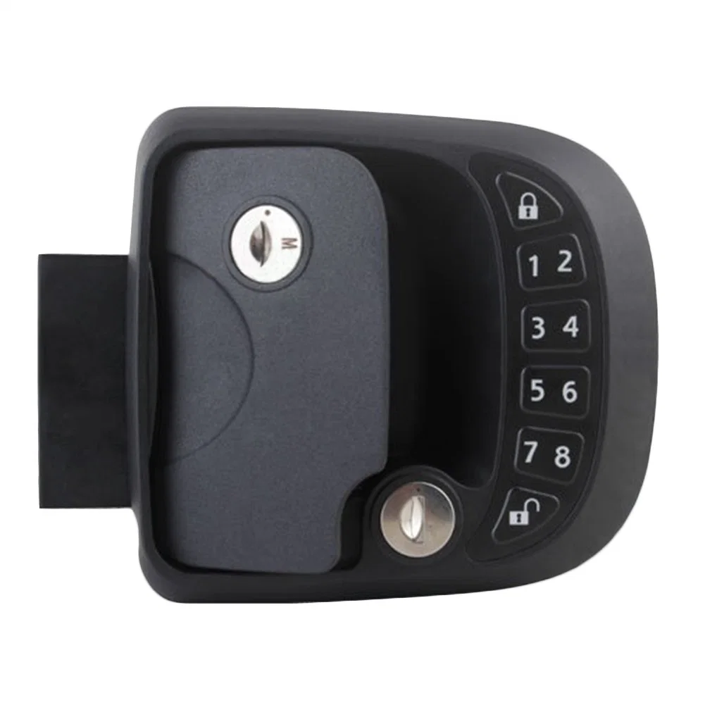 Camper Trailer Keyless RV Entry Door Caravan Lock Latch Handle Knob Deadbolt-Black