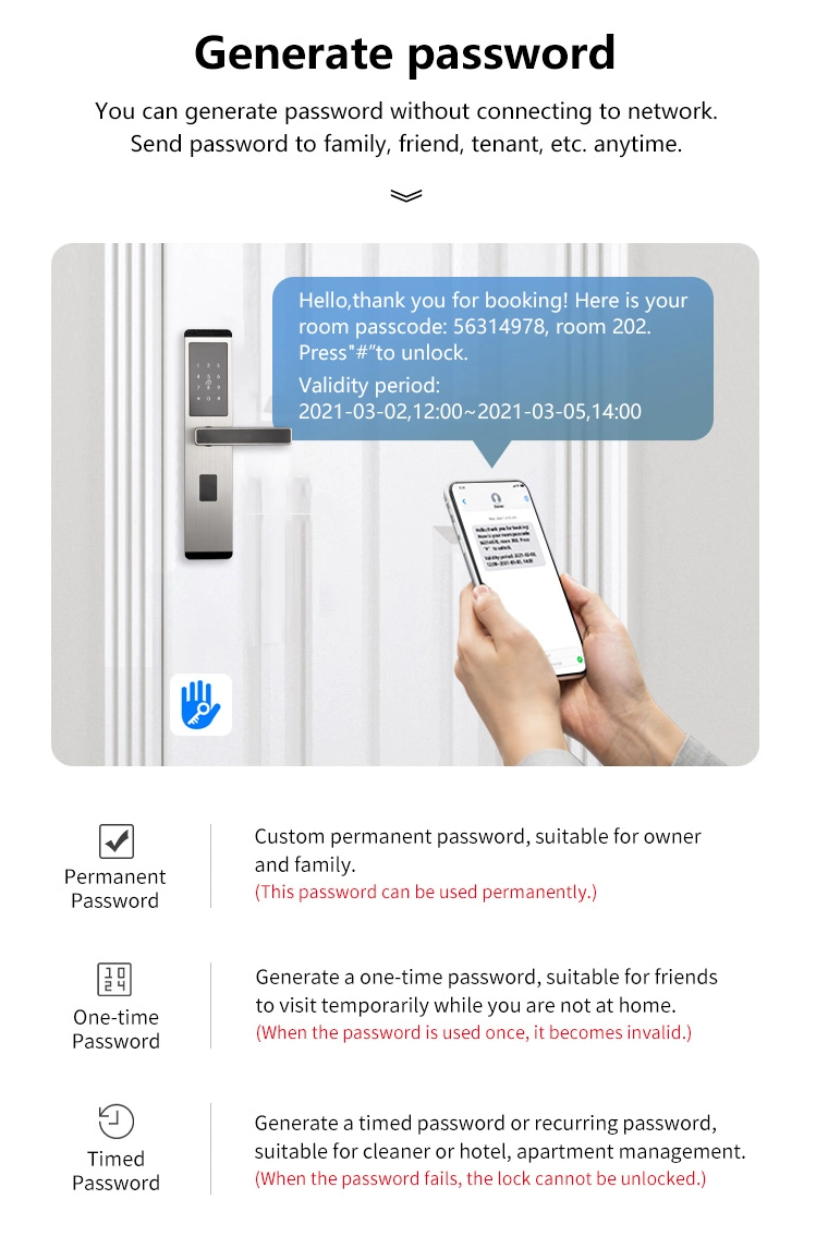 Stainless Steel Electronic Deadbolt Ttlock APP Digital Smart Lock