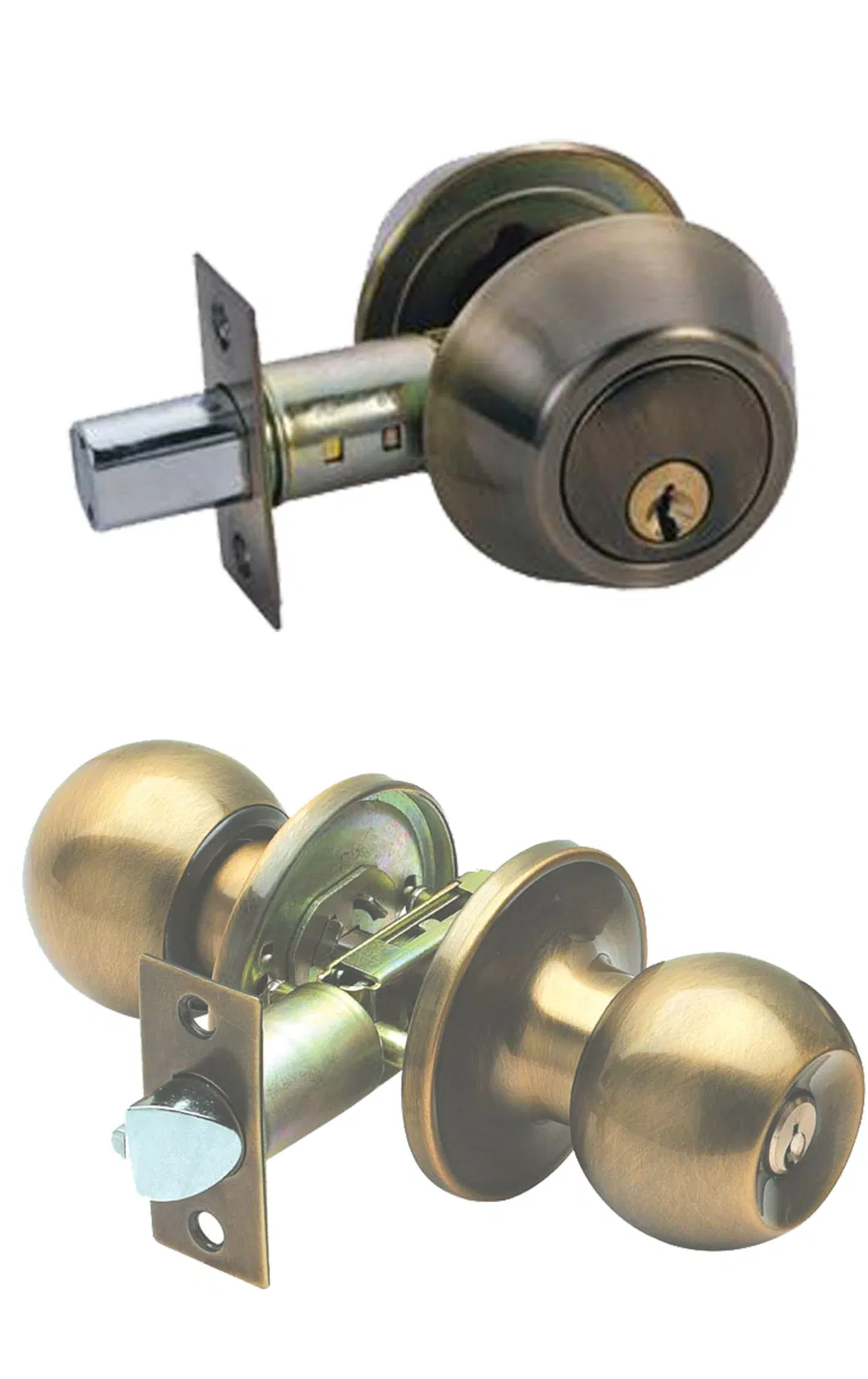 Double Cylinder Combo Lock Enty Knob+ Deadbolt Stainless Steel