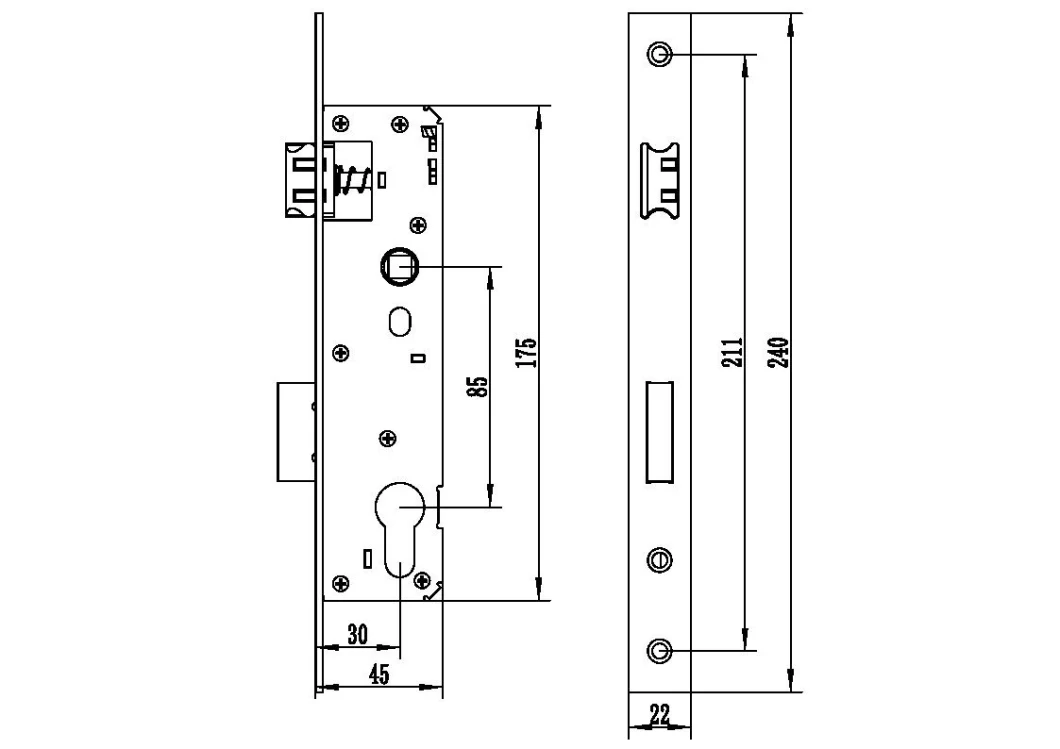 Stainless Steel Lock for Hotels, Apartments, and Offices