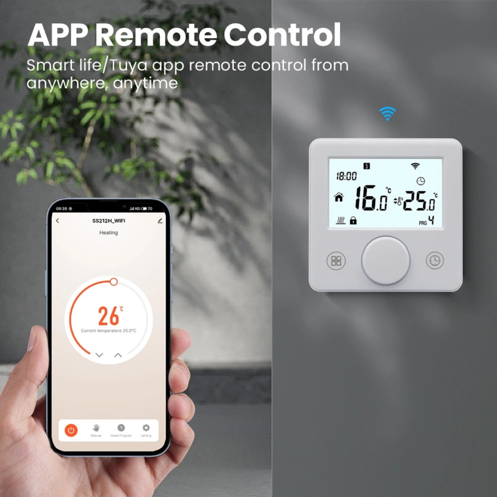 Smart Programmable WiFi Thermostat for Gas Boiler Underfloor Water Heating Controller Alexa Voice Kit