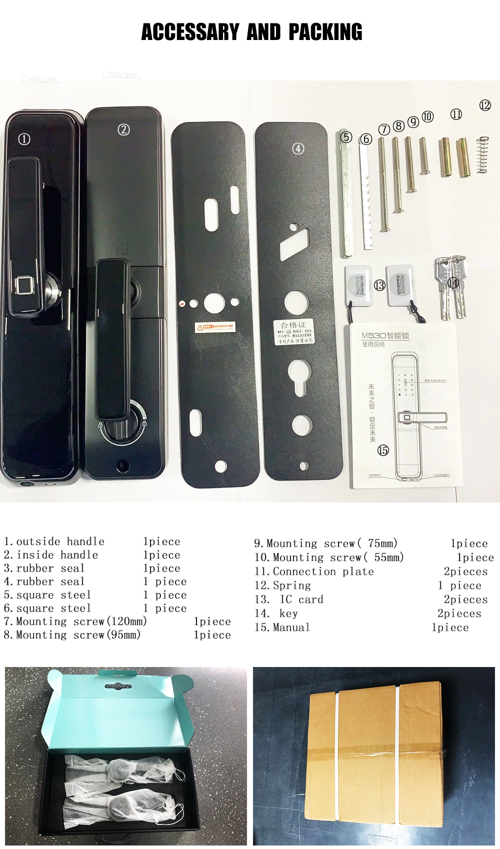 Phone APP Smart Lock Outdoor Digital Fingerprint for Smart Lock