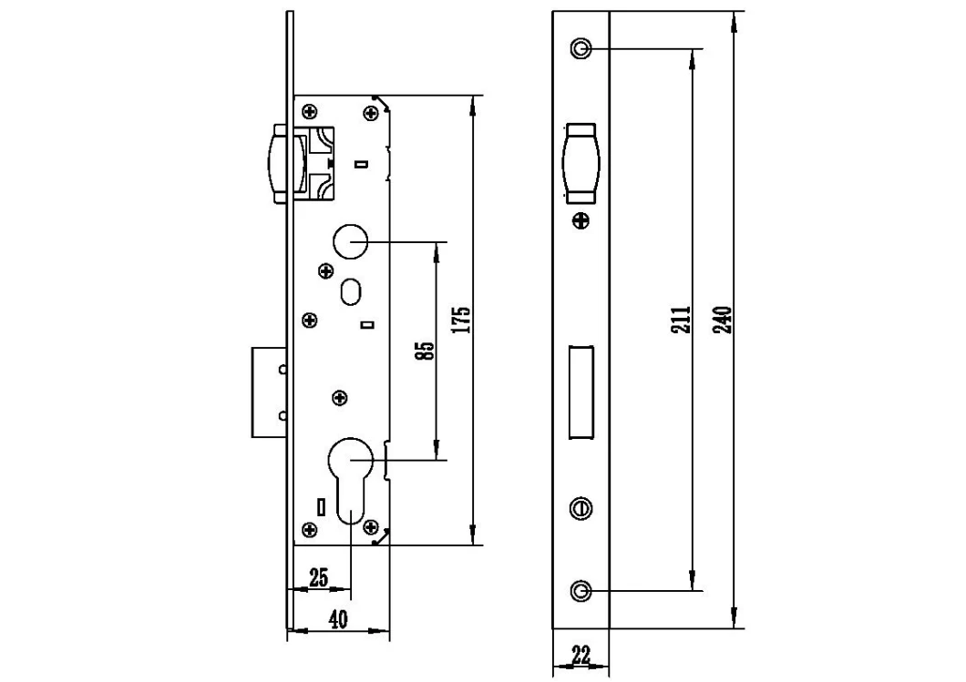 Stainless Steel Lock for Hotels, Apartments, and Offices