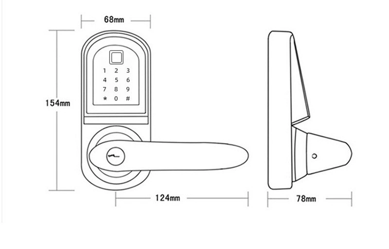 Finger Print Key Card Password Blue-Tooth Ttlock APP Smart Electric Room Gate Deadbolt Door Lock