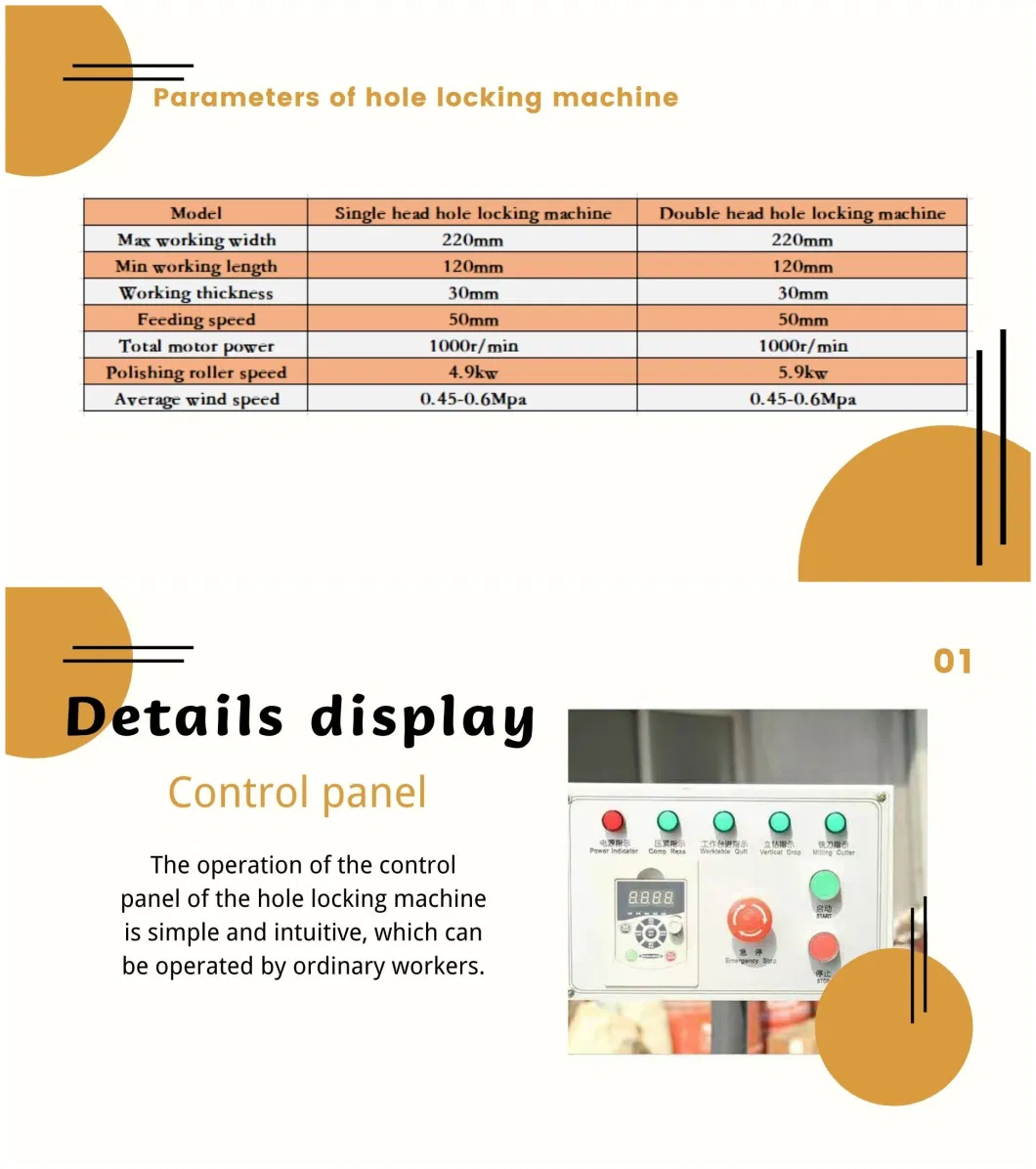 Single Head Double Heads Door Lock Holes Mortising Machine for Wooden Door