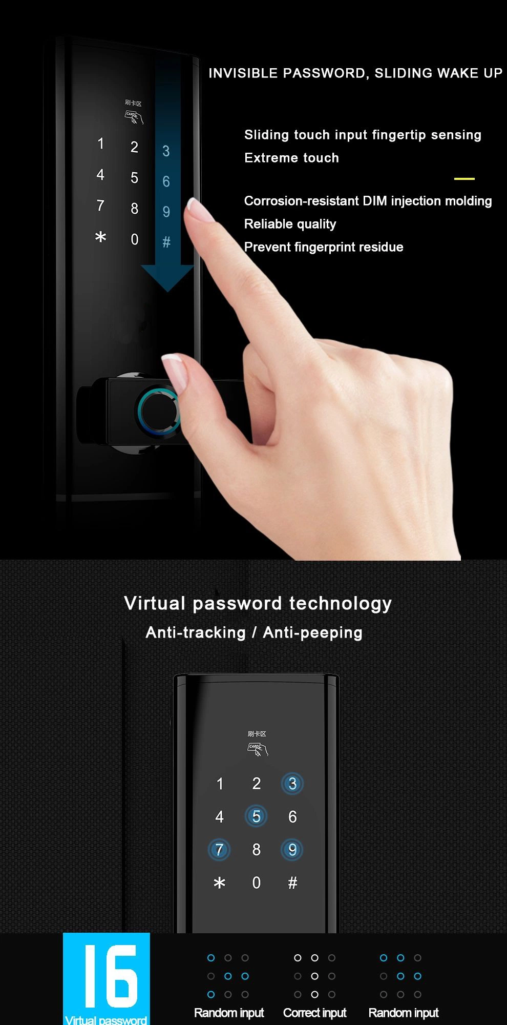 Ttlock Smart Lock Biometric Fingerprint Door Lock WiFi Phone Control Keyless Entry Code Card Key Unlocking Smart Door Lock for Smart Home Office Hotel Apartment