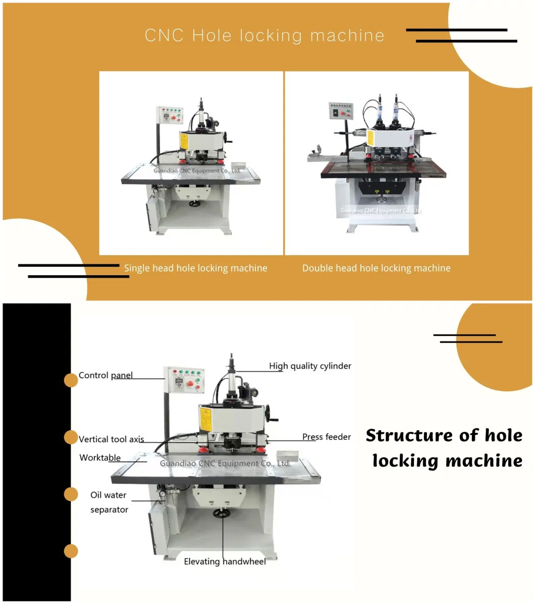 Single Head Double Heads Door Lock Holes Mortising Machine for Wooden Door