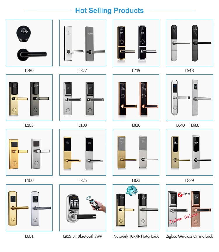 E719 Best Selling Turning Round Handle Hotel Room Smart Door Lock