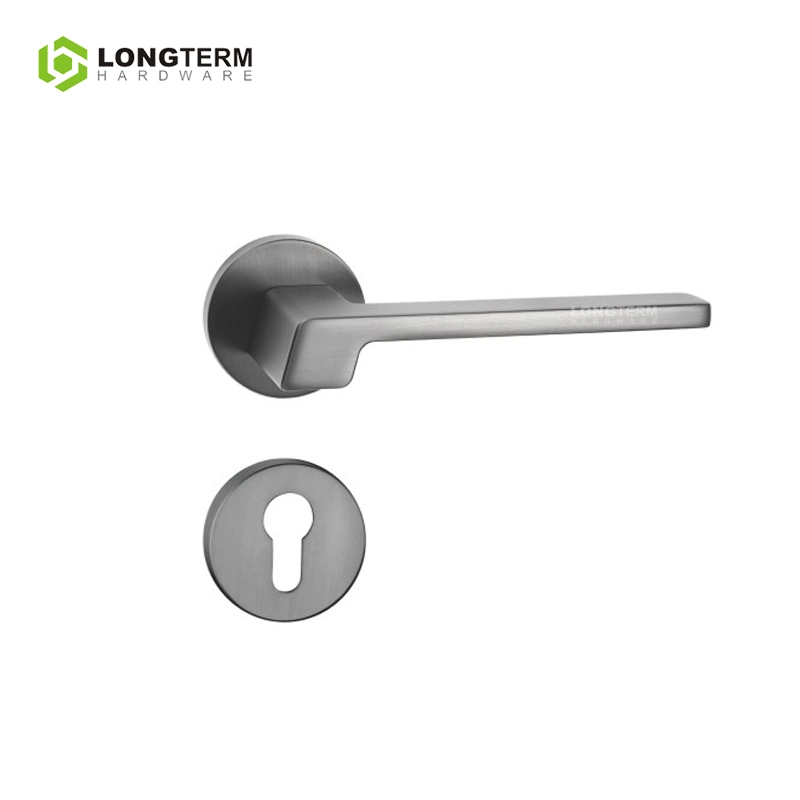 Luxury Zinc Alloy Bedroom Wooden Security Door Lock Lever Set Entry Door Handle Lock