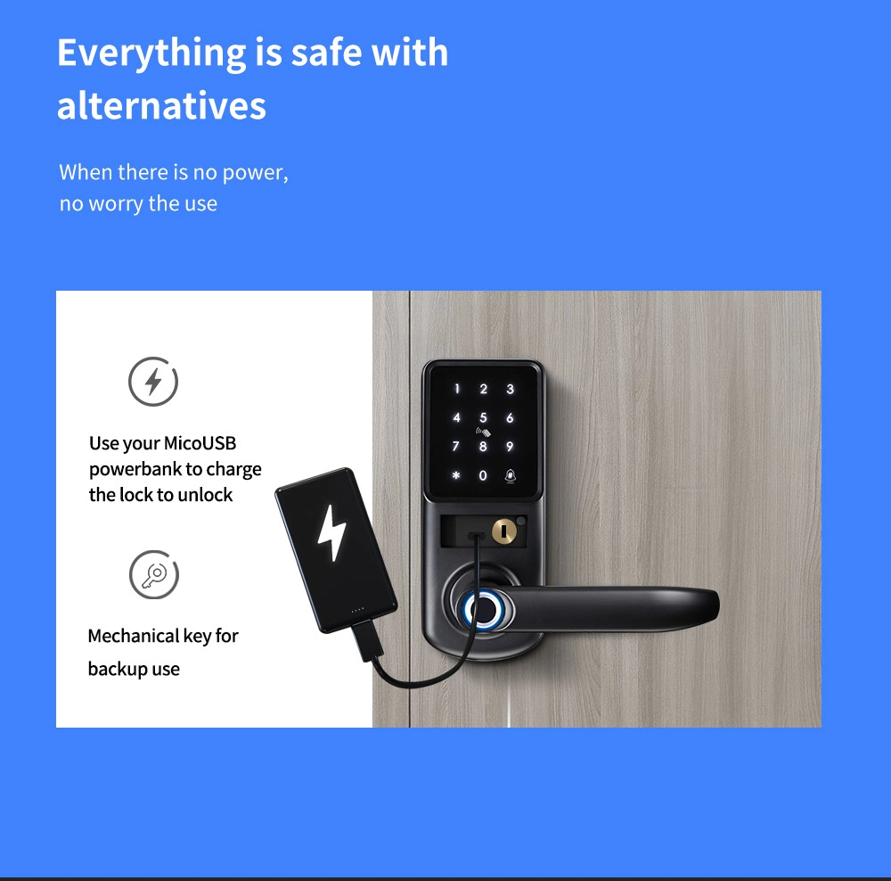 High Safety Smart Lock for Apartment Office Hotel Fingerprint Lock Doorbell