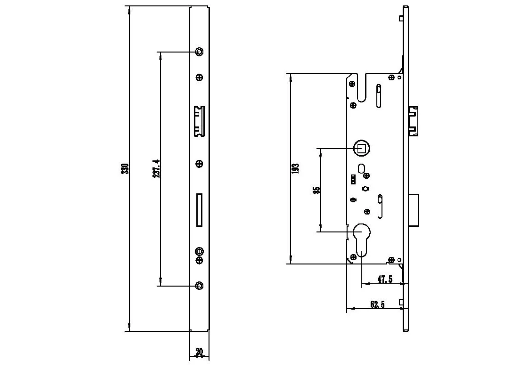 Stainless Steel Lock for Hotels, Apartments, and Offices