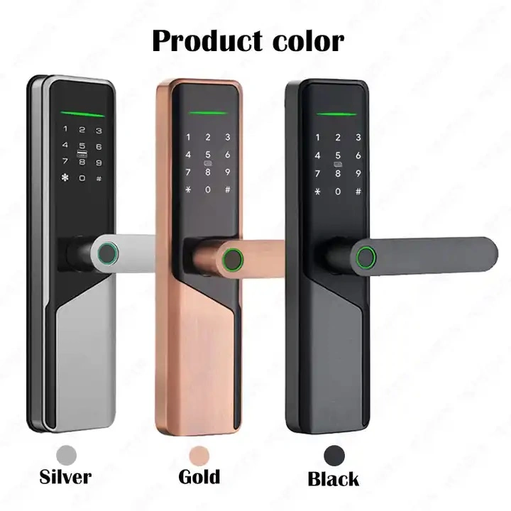 Security Keyless Entry Fingerprint Door Lock WiFi Tuya APP Electronic Keypad