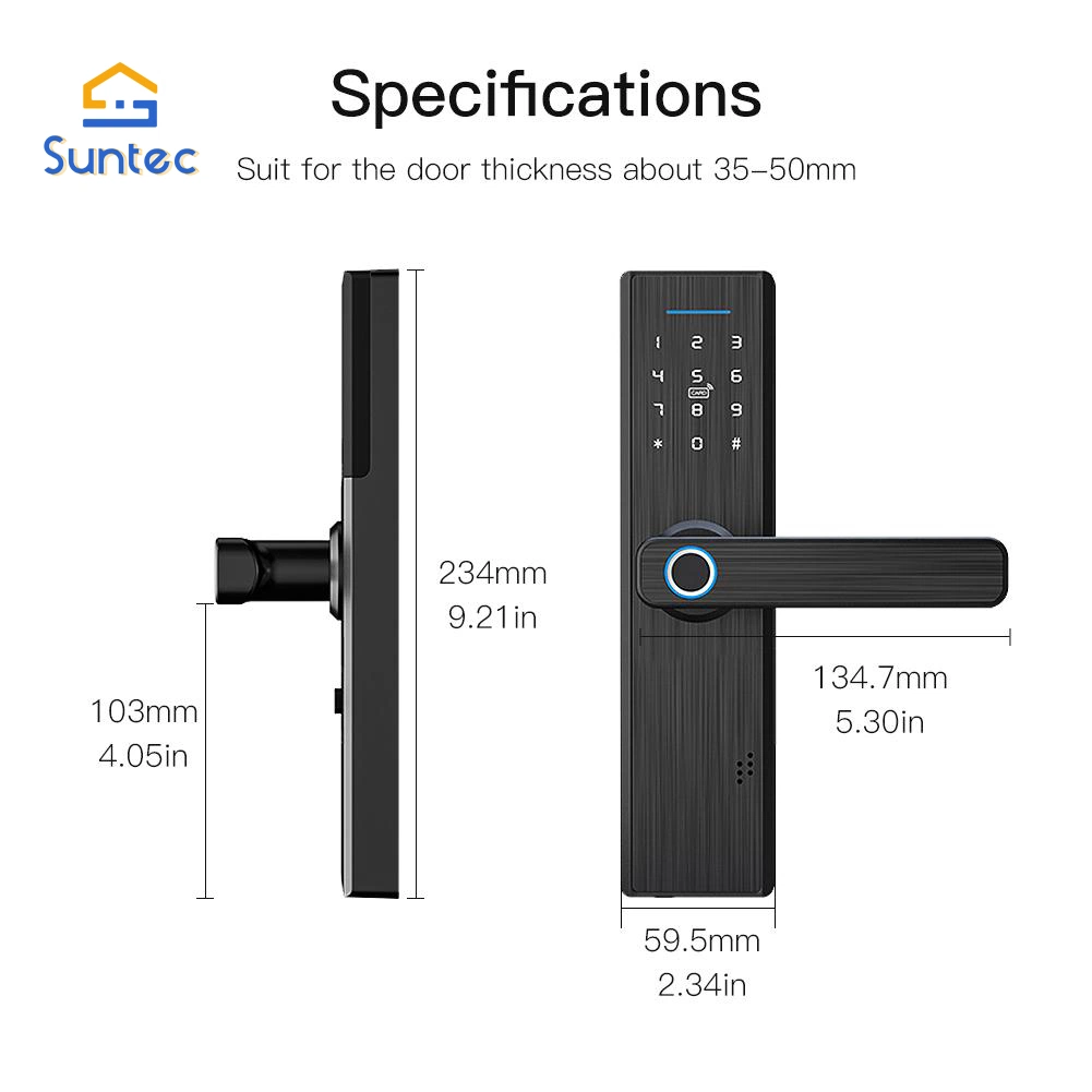 Smart Fingerprint Door Lock Electronic Display Keyless Entry Electronic Lock Fingerprint