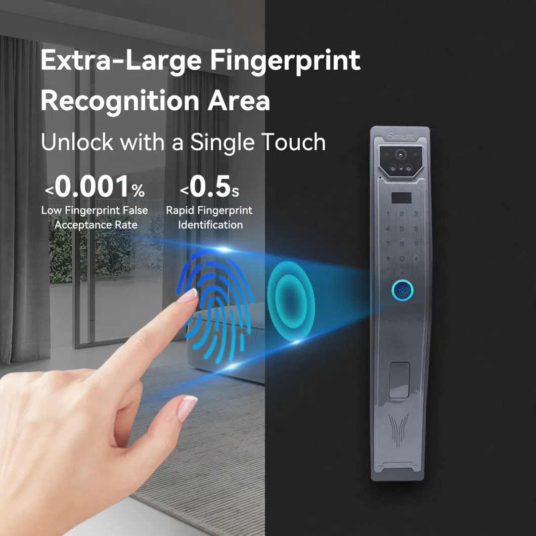 Hot-Sale 3D Face Recognition Fingerprint with Tuya APP Smart Door Lock