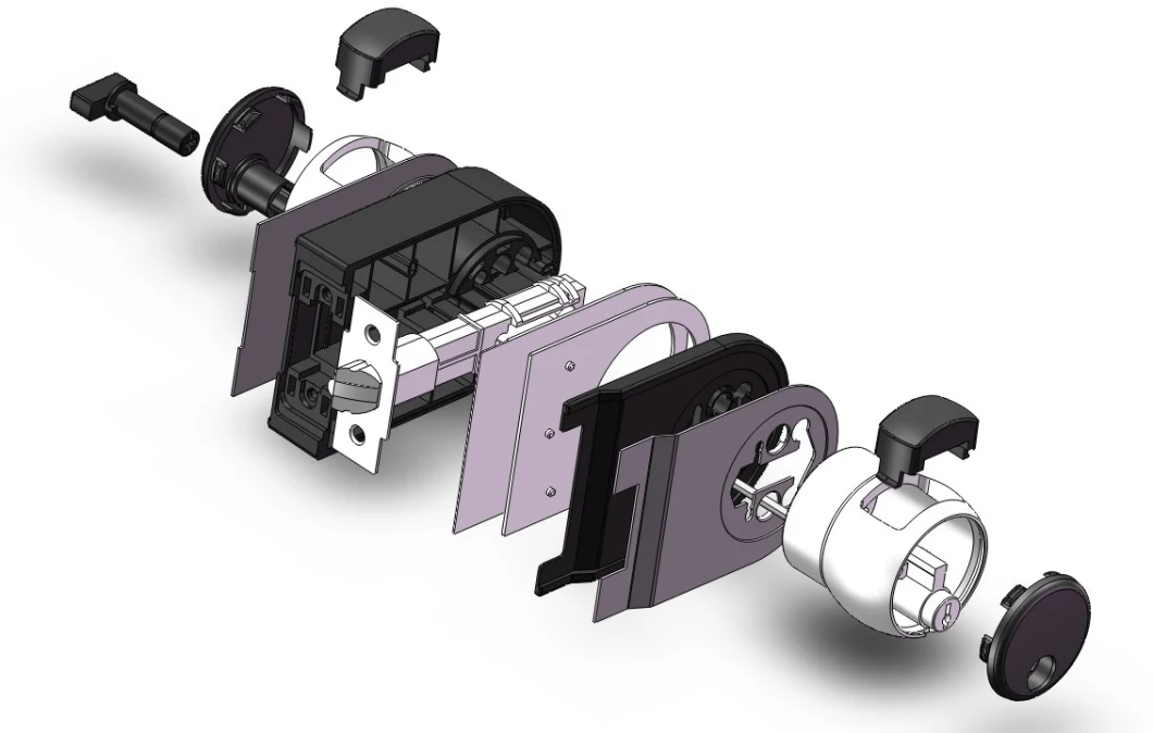 Wall to Glass Deadbolt Rim Mortise Horizontal Door Lock of Push Type