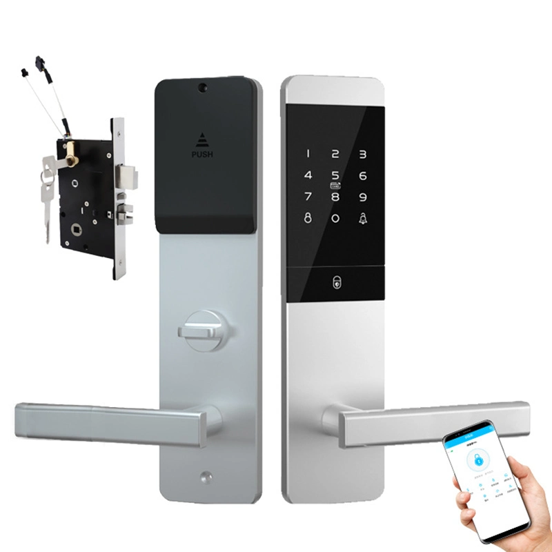 Electronic Bluetooth Ttlock APP Smart Lock Biometric Fingerprint Lock IC Card Key Code Door Lock for Front Door Home Office