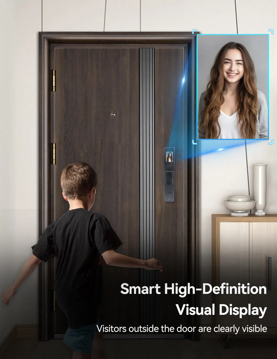 Hot-Sale 3D Face Recognition Fingerprint with Tuya APP Smart Door Lock