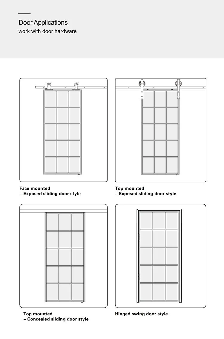 Steel Framed Tempered Glass Swing Door with Handle or Lock for Bathroom