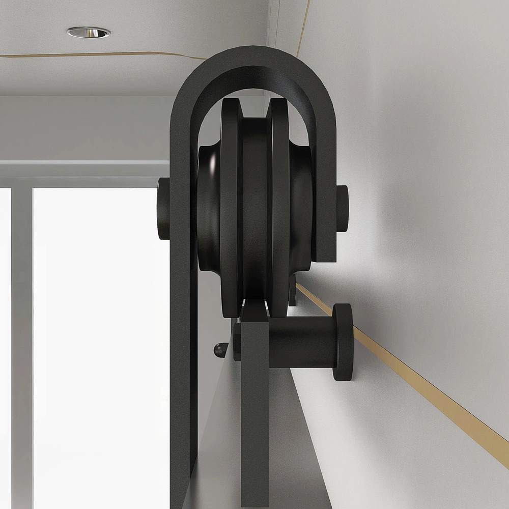 Black Classic Barn Door Hardware for Sliding Barn Doors