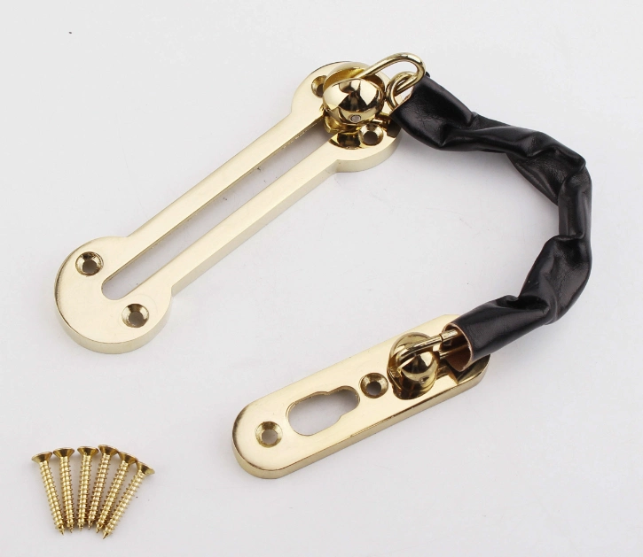 Door Chain Lock Zinc Alloy Polish Golden Finish