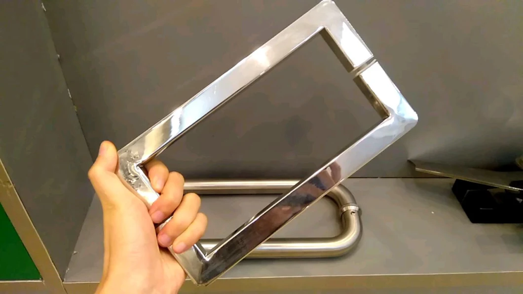 Stainless Steel Glass Door Pull Handle Square Pipe Rectangular Handle