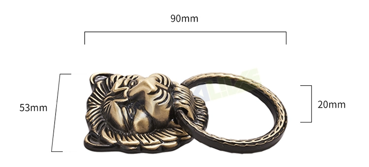 Koppalive Vintage Drop Ring Handle Antique Brass Animal Lion Head Door Knocker