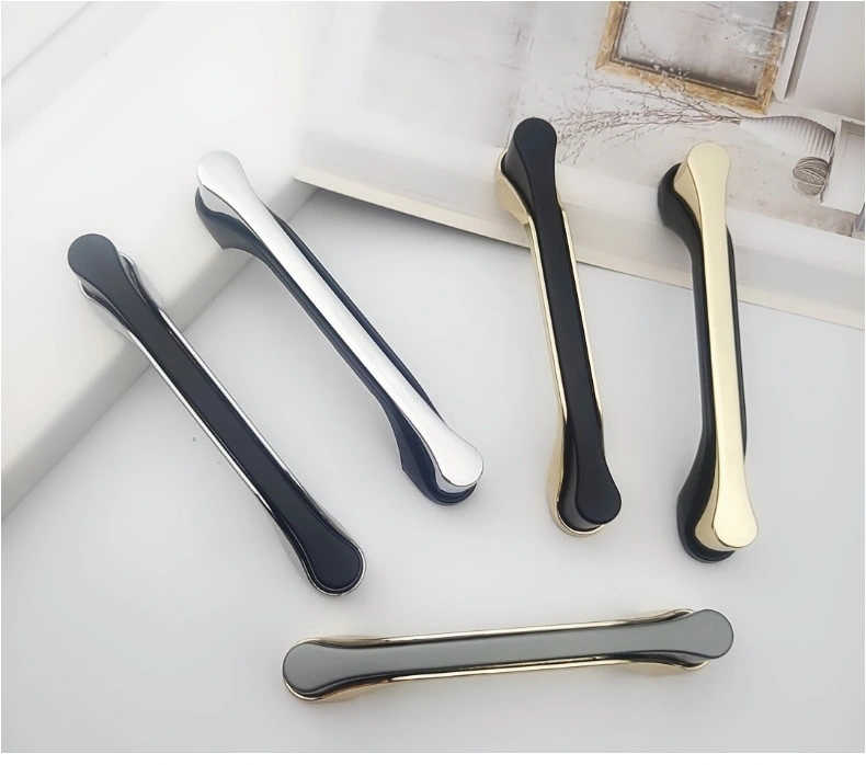 Square Modern Simple Golden Furniture Door Zinc Alloy Cabinet Handle