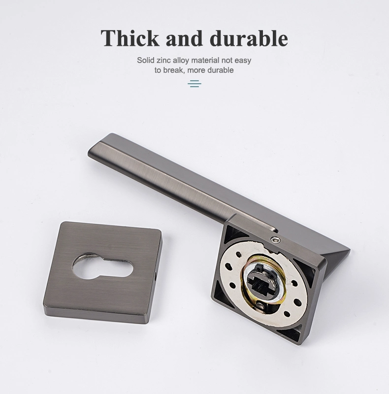 High Quality Square Lever Door Handles Hardware Interior Lock Cylinder Wooden Door Lock Sets