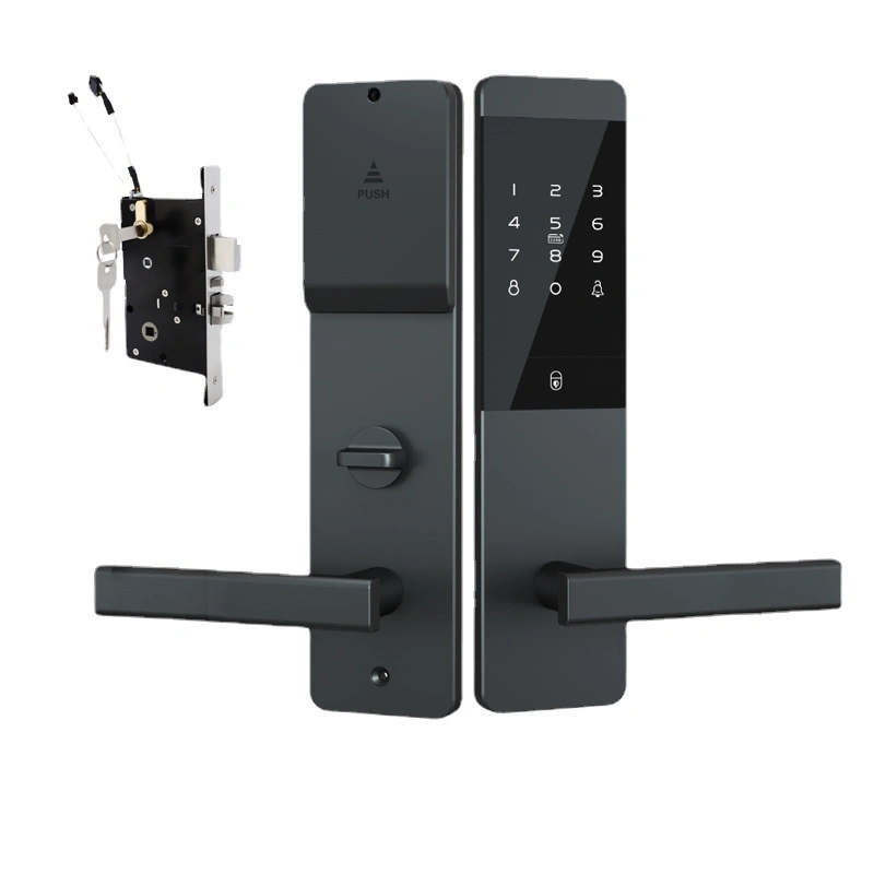 APP Temporary Password Password Swipe-Card Key 6 in 1 Touchscreen Keypad Digital Smart Door Lock