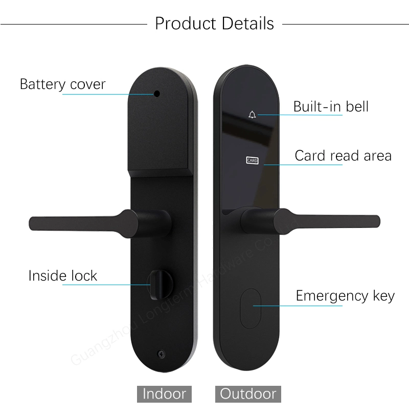 Aluminum Electronic Bluetooth Smart Lock Biometric Lock with Fingerprint/Free APP/IC Card/Key/Code Door Lock for Front Door Home Office