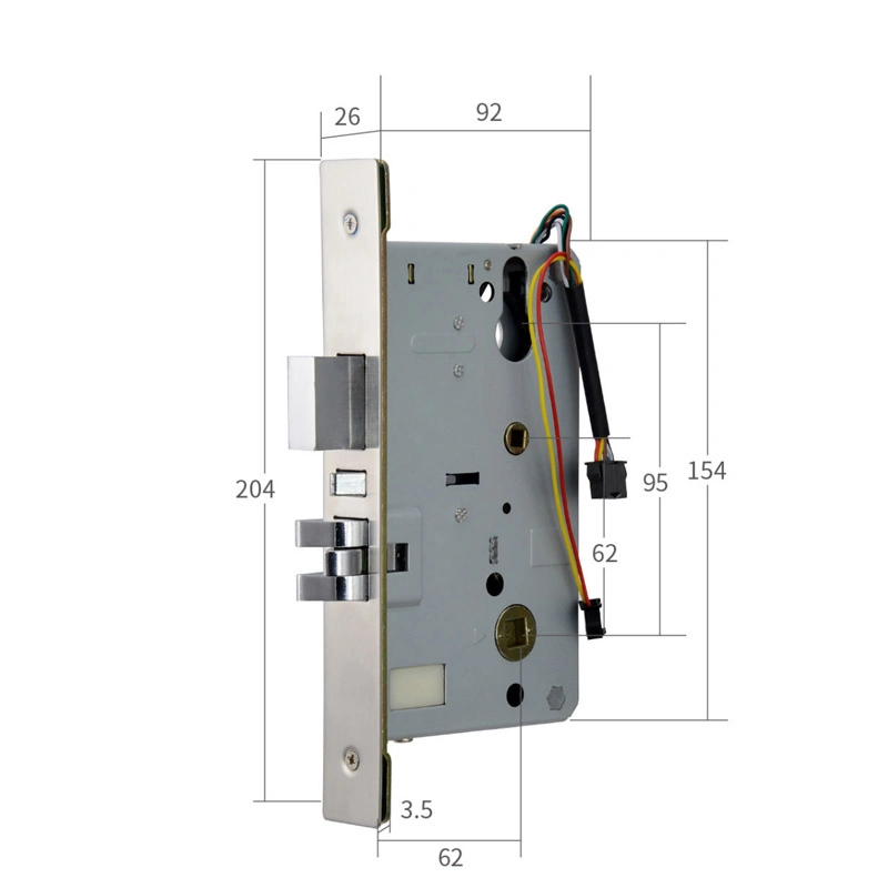 Smart Electronic Apartment Dormitory Hotel Door Lock with Card Reader