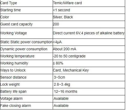 Keyless Zinc Alloy RFID Card Mortise Handle Door Locks Factory China