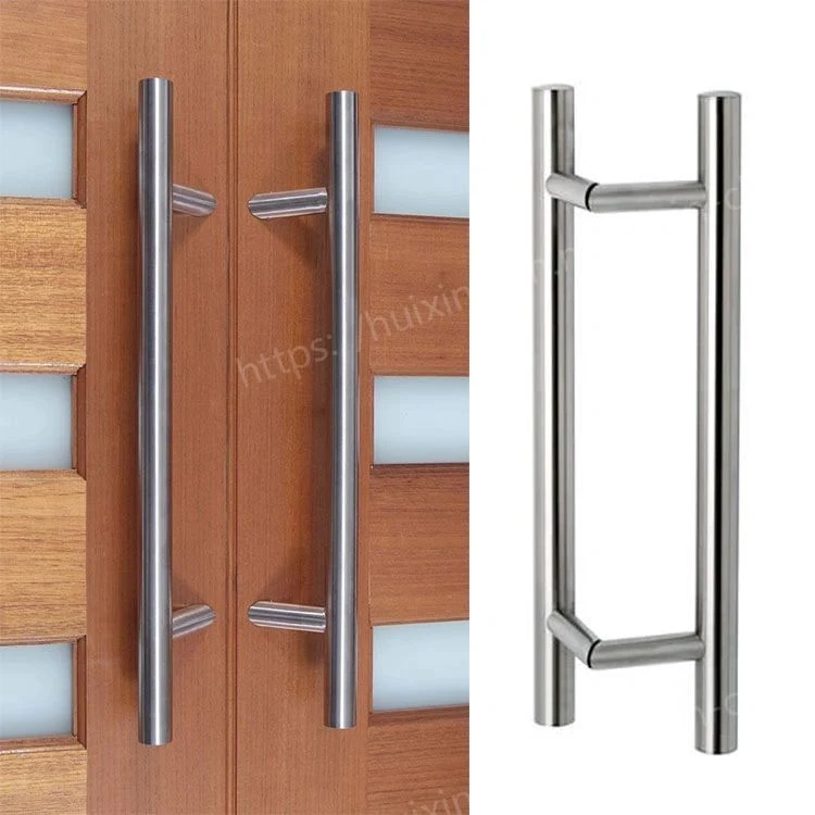 Stainless Steel S Shape Rectangular T Bar Push Pull Ladder Door Handle for Aluminum Door