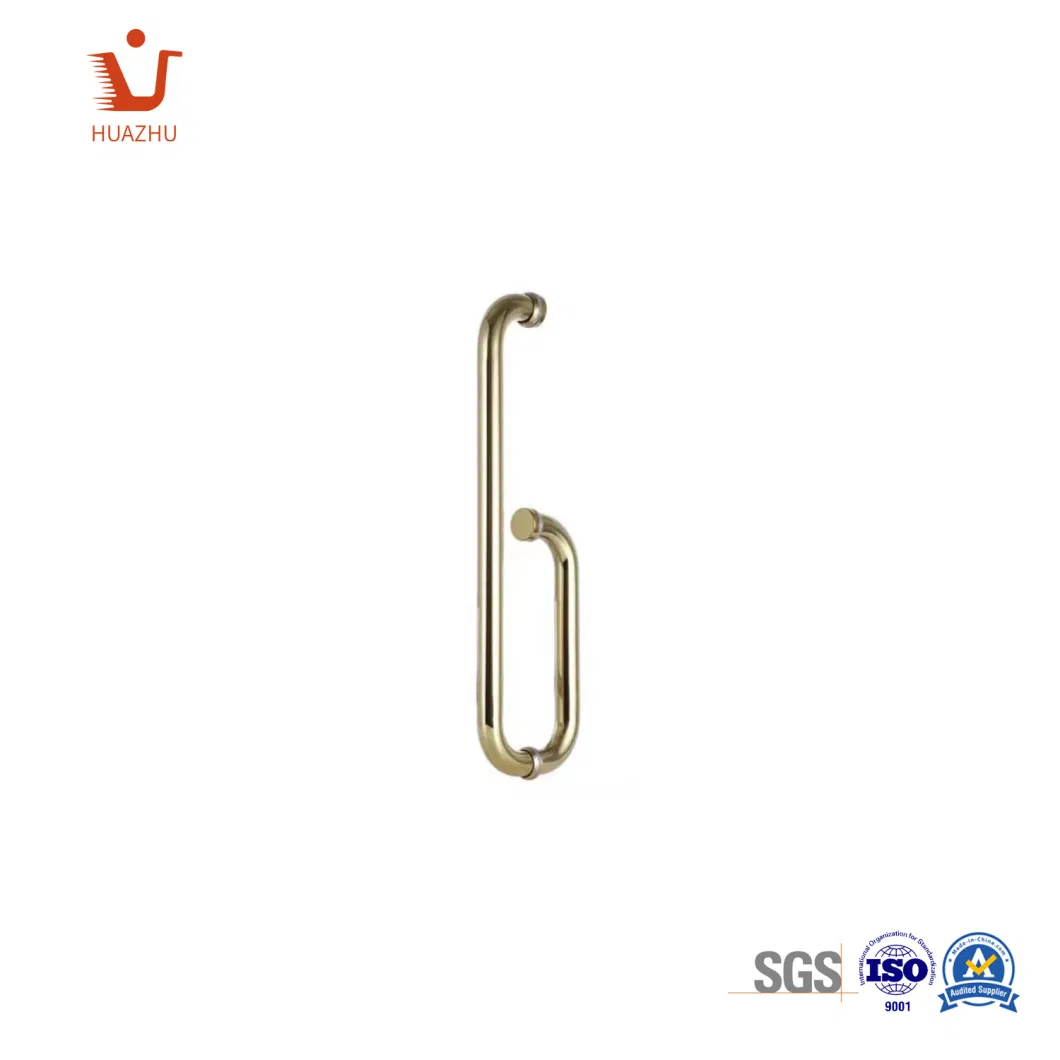 Stainless Steel Zinc Alloy Shower Handle Glass Handle for Bathroom Bright Golden Sliding Glass Door Chinese OEM Manufacturer