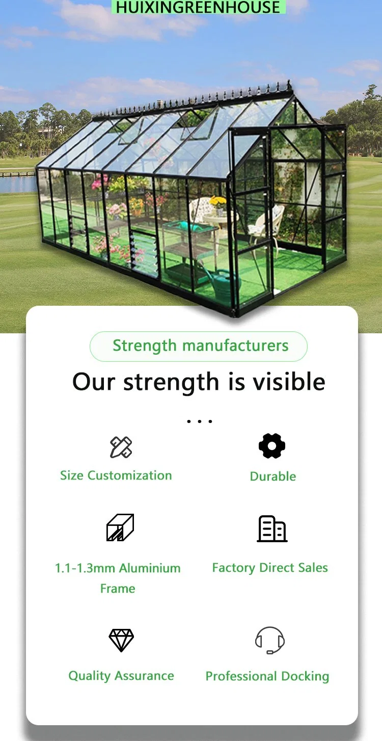 New Product Strong Glass Greenhouses for Agriculture Price Hx75127g