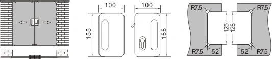 High Security Home Hotel Shower Hardware Stainless Steel Mortise Door Lock Bathroom Accessories