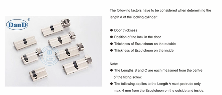 OEM Hardware Bathroom Bedroom BS En1303 European Solid Brass Commercial Euro Profile Wooden Door Thumb Turn Single Double Lock Half Cylinder Lock