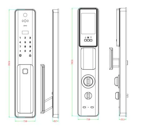 Wholesale Tuya APP WiFi/ Tt Lock Luxury Fast-Open Automactic Biometric Facial Identification Fingerprint Password Card Keyless Smart Digital Security Lock