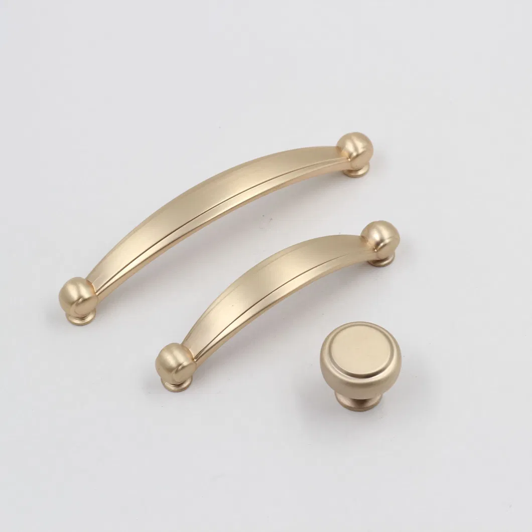 Zinc Alloy Handle Chinese Style Golden Cabinet Door Pull Door Handle