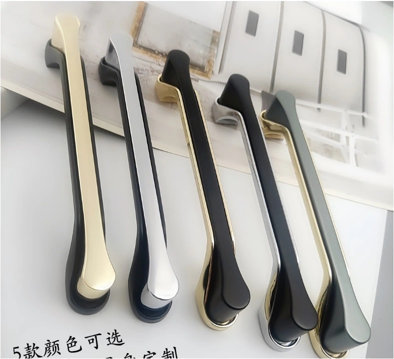 Square Modern Simple Golden Furniture Door Zinc Alloy Cabinet Handle