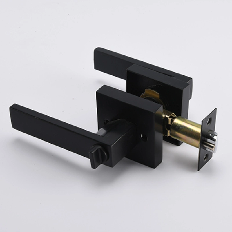 Keyed Entry Lever Lock for Exterior Door Front Door Heavy Duty Door Handle Lock Matt Black