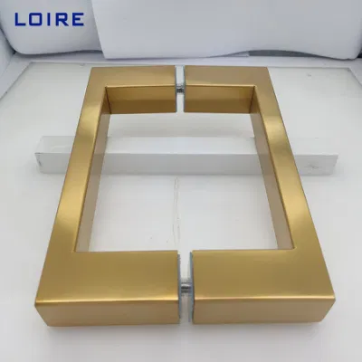 Loire Gold Square из нержавеющей стали латунь PVD SB PN Gp BN CP душевая кабина с ручкой для душа Стеклянная дверь