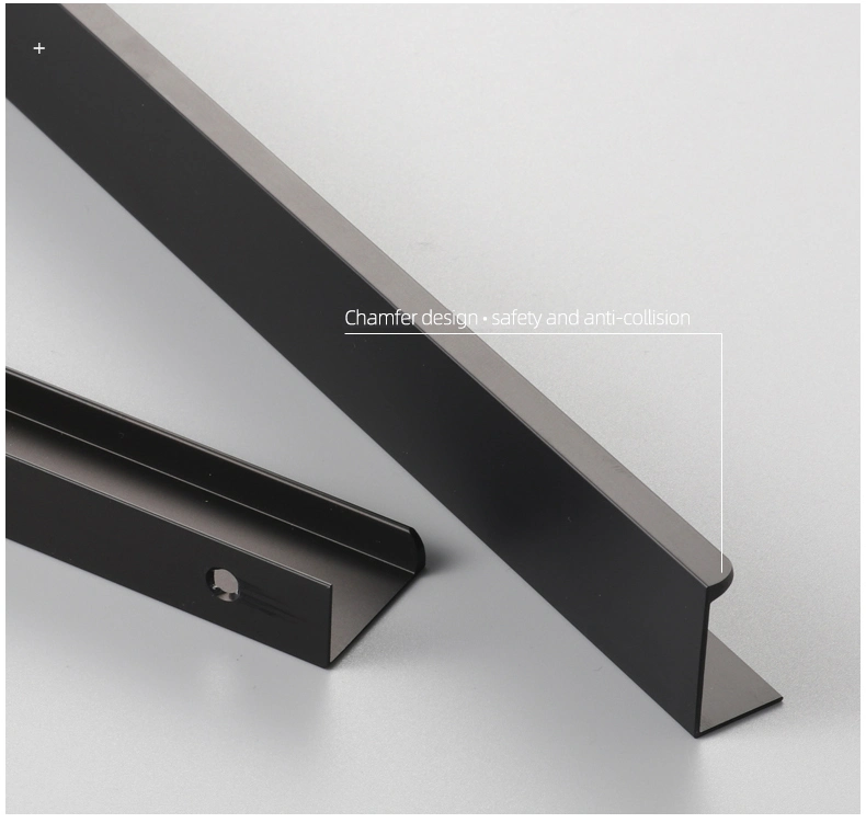 Hot Selling Modern Black Gold Door Long Aluminium Cabinet Customize Handles