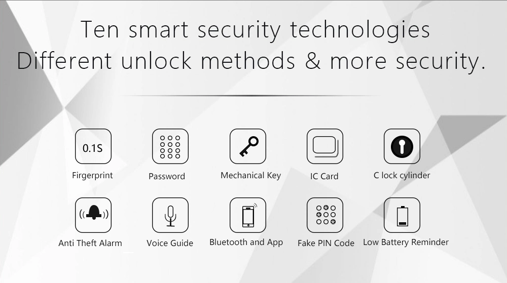 Office Apartment Interior or Wooden Door WiFi Fingerprint Smart Lock