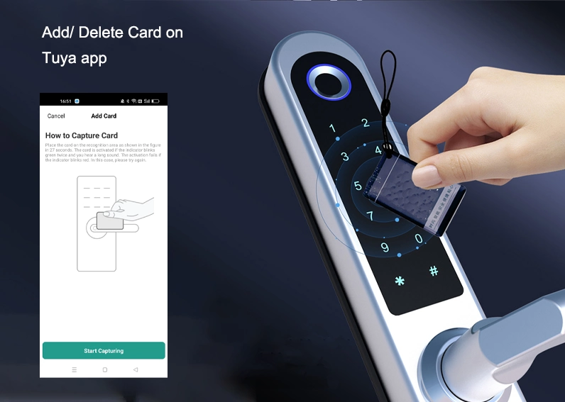 Apartment Keyless Security Electronic Fingerprint Lock with Tuya APP