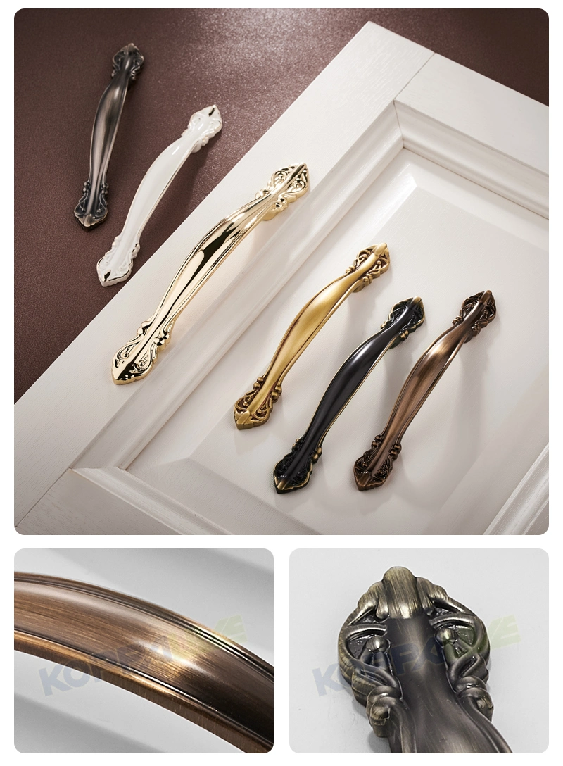 Koppalive European Style Victorian Furniture Cabinet Door Drawer Handle Vintage Brass Kitchen Pull