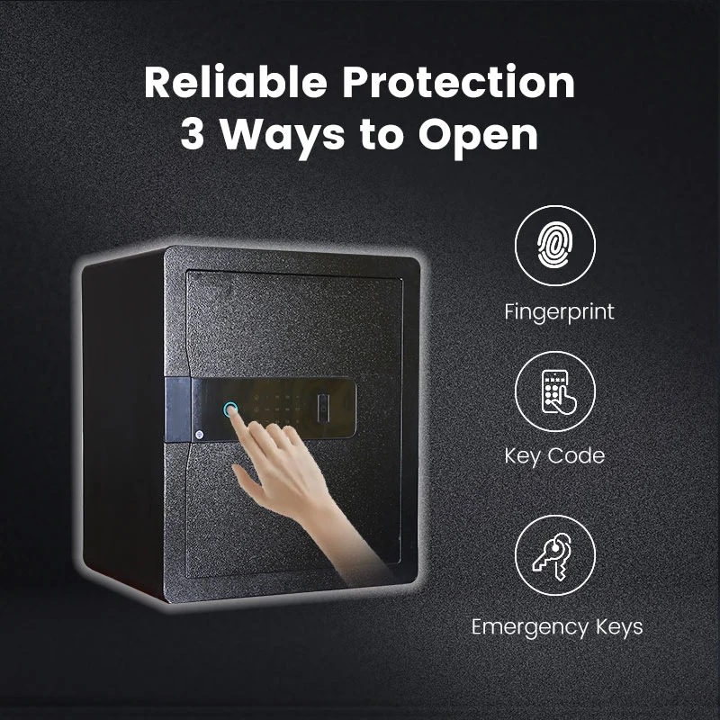 Home Smart Biometric Safe Touch Screen Digital Lock Large Security Safety Box Fingerprint Burglar Safe