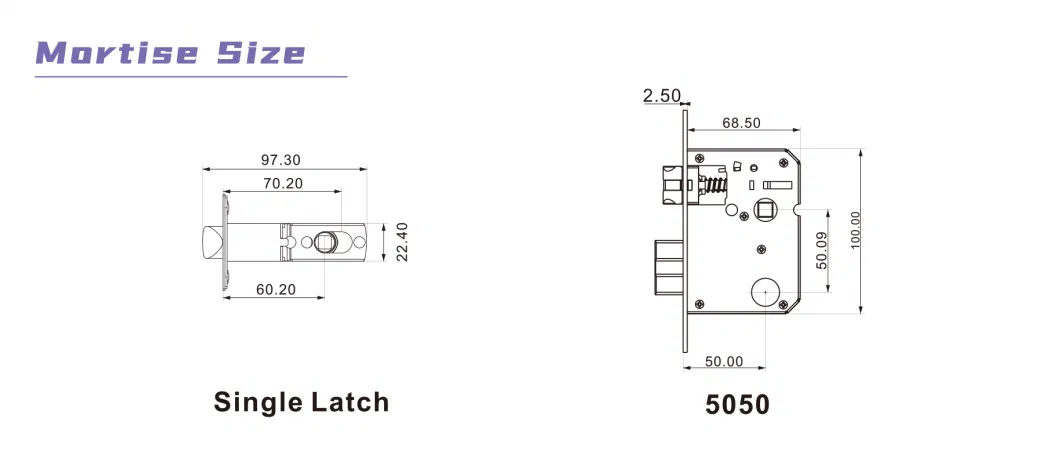 High Quality American Standard Mortise Electronic RFID Key Card Hotel Door Lock with Management Software System