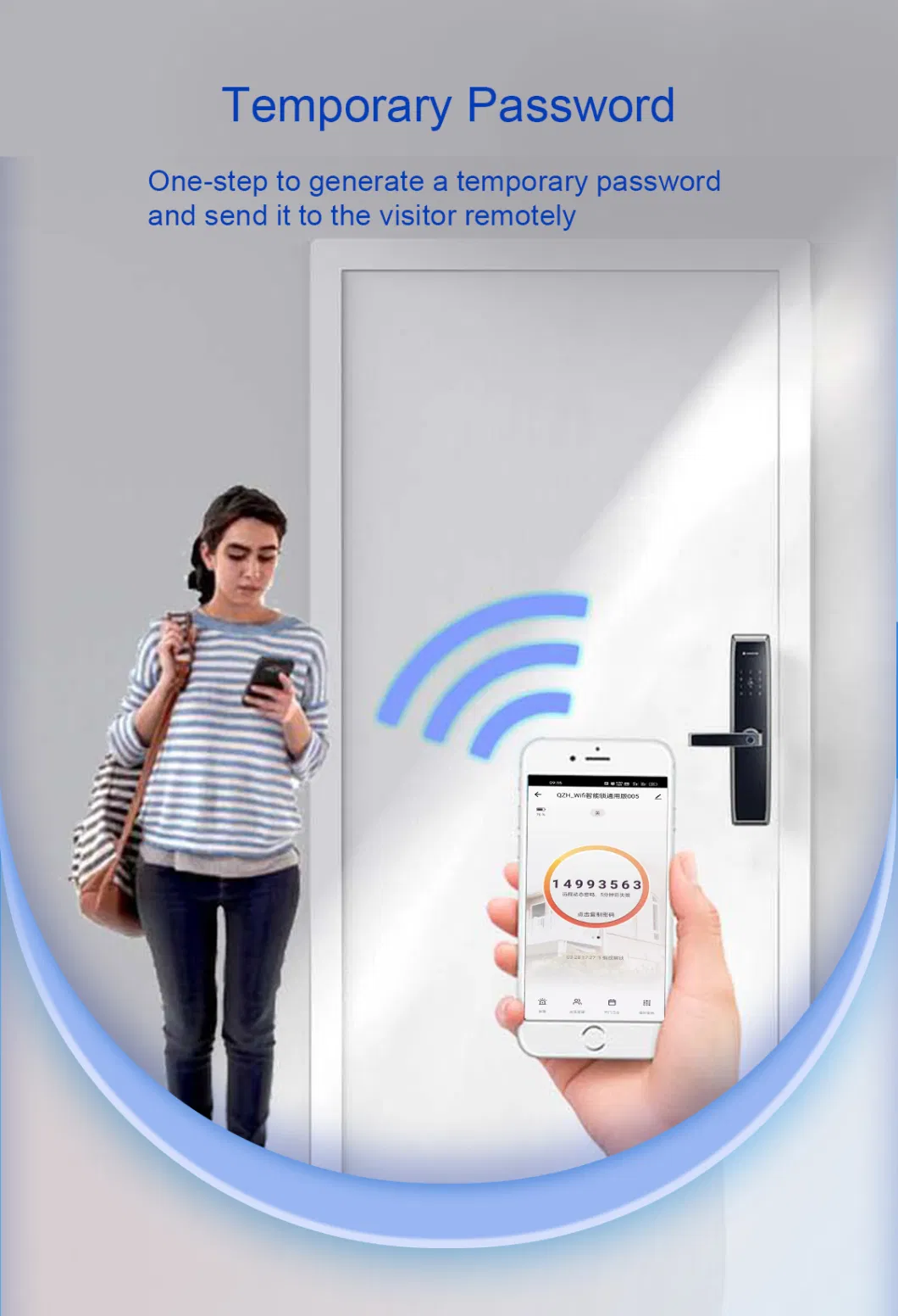 Tuya Mobile APP Fingerprint Password Smart Digital Lock